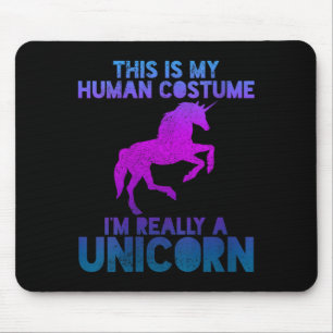 Womens Unicorn Shirt - People Costume Saying Funny Mouse Pad