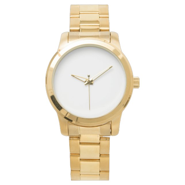 Womens Unisex Oversized Gold Watch (Front)