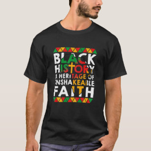 Womens Unshakeable Faith Black Girl Magic Afro Att T-Shirt