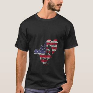 Womens Updated Map of America USA Canada Greenland T-Shirt