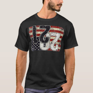 Womens Upside Down Flag 2021 America in Distress V T-Shirt
