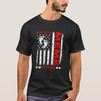 Womens US American Flag Promoted To Meme 2024 Moth T-Shirt