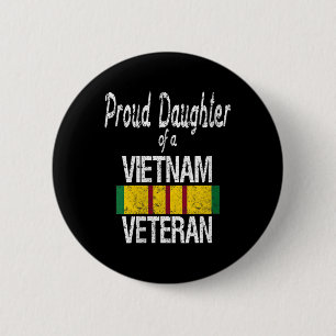 Womens Us Military Family - Proud Daughter Of A Vi 6 Cm Round Badge