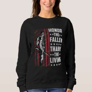 Womens Us Veterans Honour The Fallen Thank The Liv Sweatshirt
