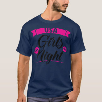 Womens USA girls night party ladies bride  T-Shirt