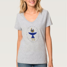Women's V-neck T-shirt with Logo