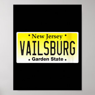 Womens Vailsburg Newark Nj City New Jersey License Poster