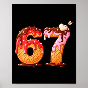 Womens Valentine’s Day 67 Meme Filled With Hearts Poster