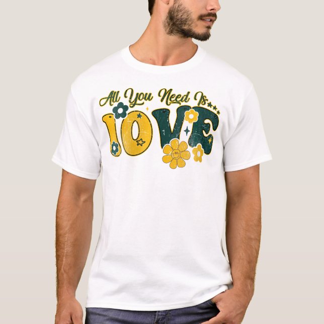 Womens Valentine's Day All You Need Is 10ve Love F T-Shirt (Front)