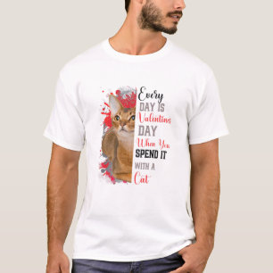 Womens Valentines Day Cat Mother Mom Mum Mama Owne T-Shirt