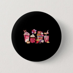 Womens Valentines Day Shirt Valentine Coffee T Shi 6 Cm Round Badge