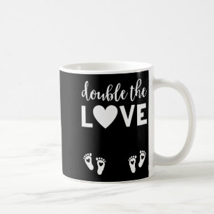 Womens Valentines Day Twin Pregnancy Announcement Coffee Mug