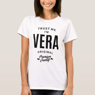 Womens Vera Personalised Name Birthday Gift T-Shirt