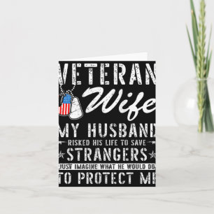 Womens Veteran Wife Us Veteran Army Husband Soldie Card
