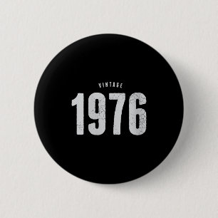 Women's vintage 1976 classic retro 50th birthday 6 cm round badge