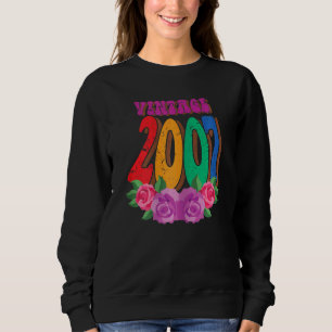 Womens Vintage 2007 15th Birthday For Girls 15 Yea Sweatshirt