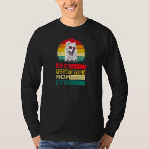 Womens Vintage Best American Eskimo Dad Ever Fathe T-Shirt