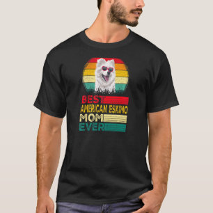 Womens Vintage Best American Eskimo Dad Ever Fathe T-Shirt
