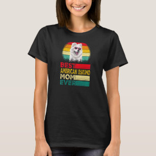 Womens Vintage Best American Eskimo Dad Ever Fathe T-Shirt