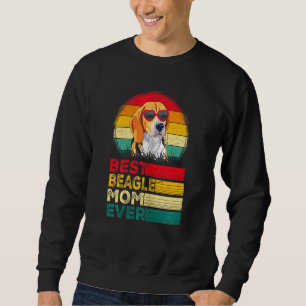 Womens Vintage Best Beagle Dad Ever Father's Day Sweatshirt