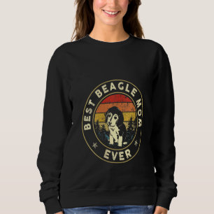 Womens Vintage Best Beagle Mum Ever Dog Lover For Sweatshirt