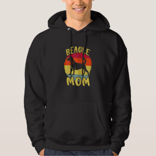 Womens Vintage Best Beagle Mum Ever Dog Mother's Hoodie
