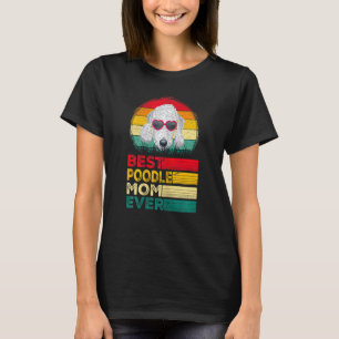 Womens Vintage Best Poodle Dad Ever Father's Day T-Shirt