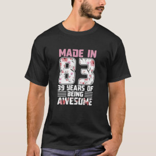Womens Vintage Birithday Gifts Made In 83 39 Year T-Shirt