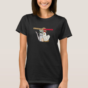 Womens Vintage chicken watering can Chickenmommy T-Shirt