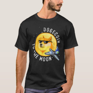 Womens Vintage Dogecoin DOGE Astronaut To The Moon T-Shirt