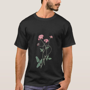 Womens Vintage Flower Botanical Floral T-Shirt