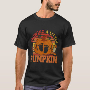 Womens Vintage Growing Little Thanksgiving Pumpkin T-Shirt