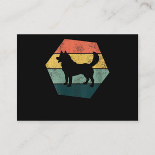 Womens Vintage Hexagon Siberian Husky Lovers Gifts Business Card
