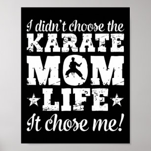 Womens Vintage I Didn't Choose The Karate Mum Life Poster