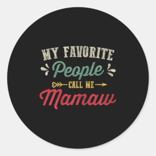 Womens vintage mothers day gift favorite people classic round sticker