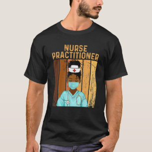 Womens Vintage Nurse Practitioner Pride Afro Black T-Shirt