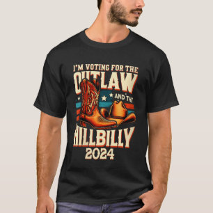 Womens Vintage Outlaw Hillbilly 2024 Us Election D T-Shirt