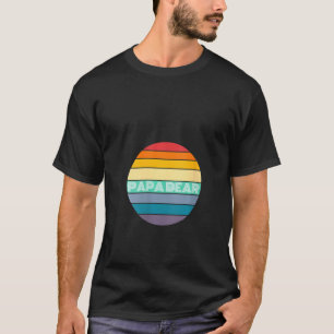 Womens Vintage Papa Bear Rainbow Papa Bear Retro P T-Shirt