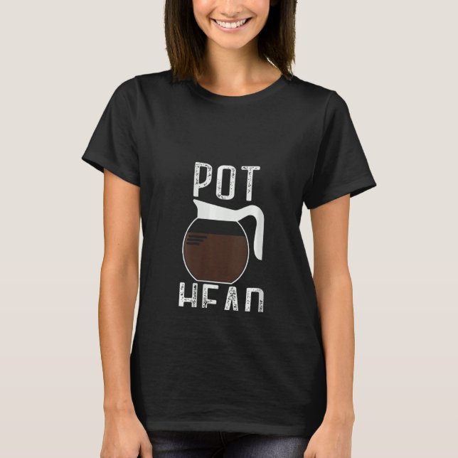 Womens Vintage Pot Head Coffee T-Shirt (Front)