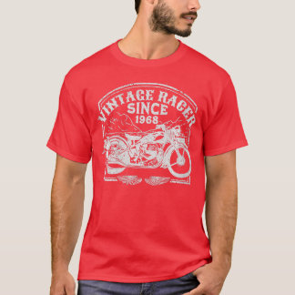 Womens Vintage Racer Since 1968 Retro Motorbike  M T-Shirt