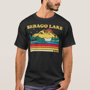 Womens Vintage Retro Family Vacation Maine Sebago T-Shirt