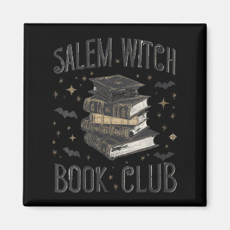 Womens Vintage Salem Book Club Black Cat Bookish Magnet