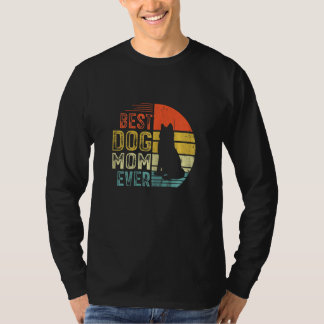 Womens Vintage Siberian Husky Best Dog Mum Ever Mo T-Shirt