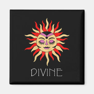 Womens Vintage Sun Beautiful Divine Power Spiritua Magnet