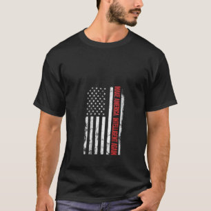 Womens Vintage US American Flag Make America Intel T-Shirt