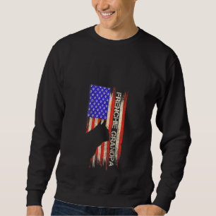 Womens Vintage Usa Flag French Bulldog Grandpa Fre Sweatshirt