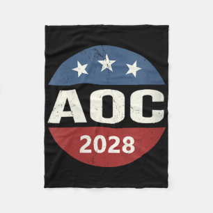 Womens Vintage Vote Alexandria Ocasio-cortez Presi Fleece Blanket