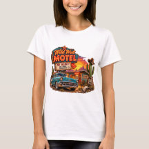 Womens Vintage Wild West Motel Route 66