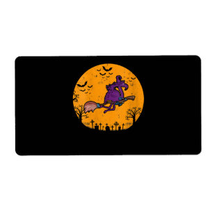 Womens Vintage Witch Flamingo Costume Halloween