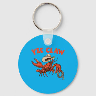 Womens Vintage Yee Claw Western Cowboy Lobster Key Ring